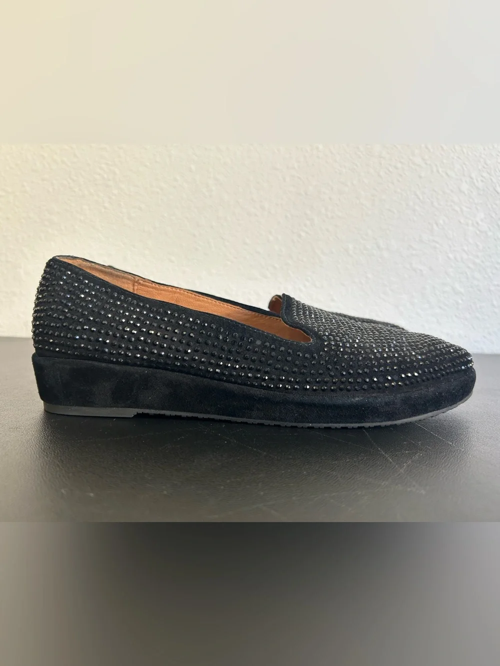 L’AMOUR DES PIEDS Size 9 1/2 Black Embellished Correze Loafers COMFORT SHOES